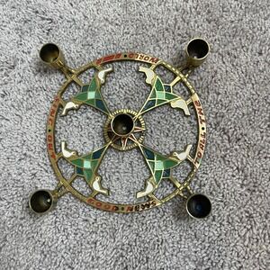 Terra Sancta Guild Candle Holder Brass Tone Doves Sing Out Good News